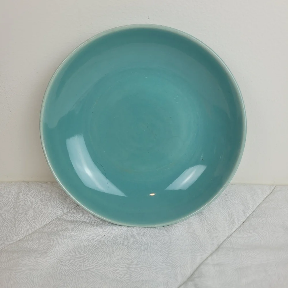 Harmony House 1950's Vintage Symphony Aqua Salad Cereal Soup Bowl  7 1/2 x 1 1/2